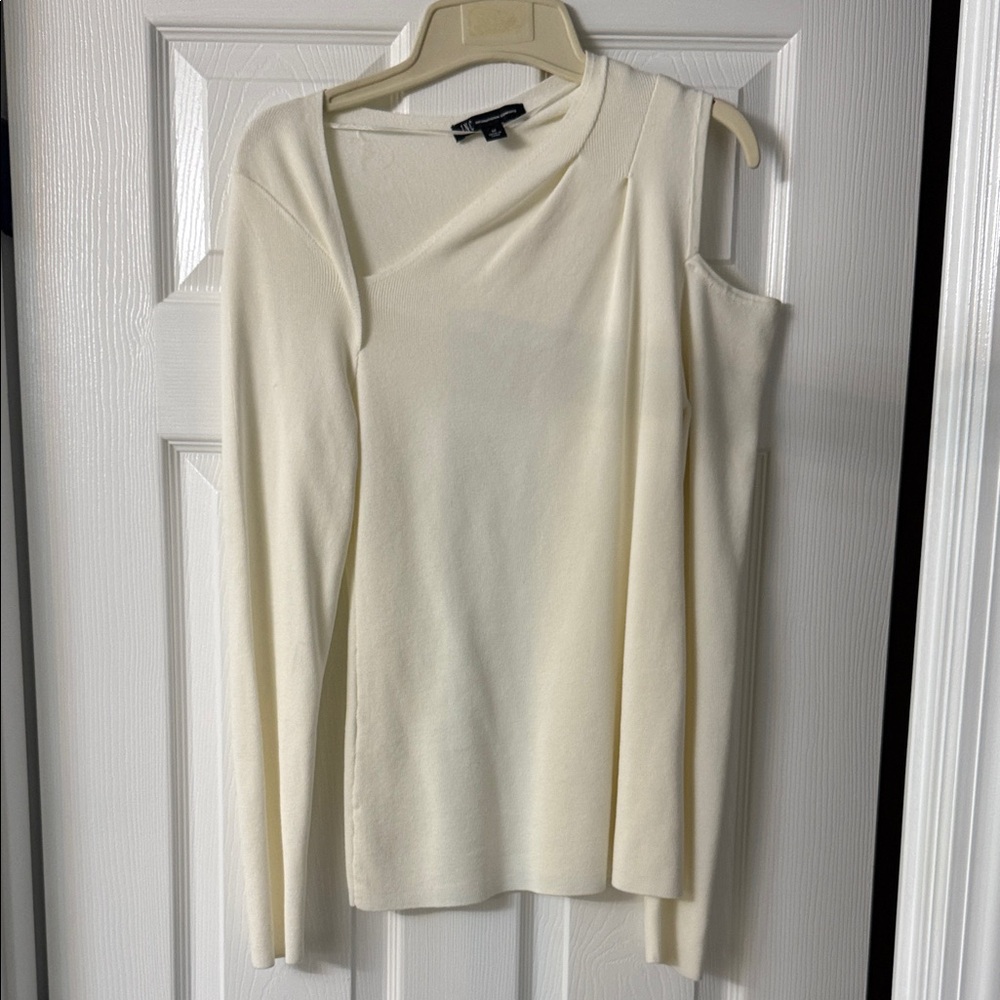 INC International Concepts Cream Knit Top